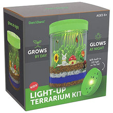 Load image into Gallery viewer, Light-up Terrarium Kit for Kids with LED Light on Lid - Create Your Own Customized Mini Garden in a Jar That Glows at Night - Science Kits for Boys &amp; Girls - Gardening Gifts for Kids - Children Toys
