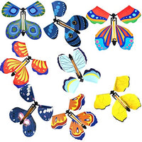 JUNBESTN Magic Flying Butterflies 20 Pack Wind Up Fairy Flying Toy Surprise Cards Party Favor for Kids Classroom School Easter Stuffers Birthday Greeting Card Stocking Stuffers