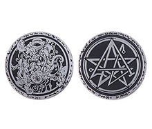 Load image into Gallery viewer, Brokkr &amp; Eitri Fantasy Coin | Cthulhu Lovecraft Mythos Necronomicon Horror Demon | Vintage Metal Coin (Necronomicon)
