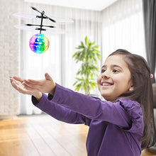 Load image into Gallery viewer, YEZI Flying Ball Toys Two Pcs, RC Toy for Kids Boys Girls Gifts Rechargeable Light Up Ball Drone Infrared Induction Helicopter with Remote Controller for Indoor and Outdoor
