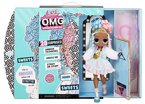 LOL Surprise OMG Sweets Fashion Doll - Dress Up Doll Set with 20 Surprises for Girls and Kids 4+, Multicolor