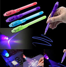 Load image into Gallery viewer, Qklovni 4 Invisible Ink Pens - Upgraded Spy Pen with UV Light Magic Marker - Thanksgiving, Halloween for Boys and Girls Gift Bag Toys for Fun Kids Birthday Party Bag Fillers Detective
