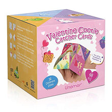 Load image into Gallery viewer, Amosfun 4Valentine Cootie Catcher 16-Type Super Valentine Game Cards Pack with 4Envelops for Valentines Party Supplies
