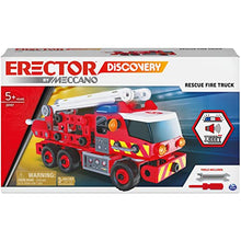 Load image into Gallery viewer, Meccano Erector Discovery, Rescue Fire Truck with Lights and Sounds STEAM Building Kit, for Kids Aged 5 and up
