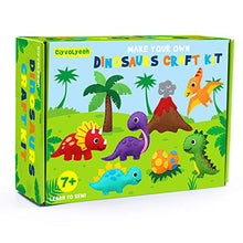 Load image into Gallery viewer, CiyvoLyeen Dinosaur Sewing Kit Dinosaur Felt Animal DIY Crafts for Girls and Boys Educational Sewing for Kids Art Craft Kits for Beginners
