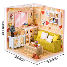 Load image into Gallery viewer, Dollhouse Kit, DIY DIY Dollhouse Wooden Assembly Toy Desktop with Dust Cover for Collection for Ornament
