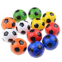 MyMagic 24 Pcs Colorful Soccer Football Stress Ball, 2.5 inch Soft Foam Squeeze Sports Ball for Party, Release Stress Anxiety Relief (Football)