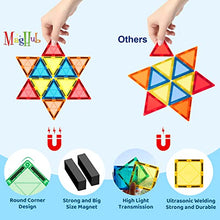 Load image into Gallery viewer, MagHub Magnetic Tiles for Kids, 85 PCS 3D Magnetic Blocks STEM Magnetic Building Blocks, Learning Educational Magnet Toys for Boys Girls Construction Kit Magnetic Toys for 3+ Years Old Kids Toddlers
