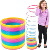 The Dreidel Company Jumbo Rainbow, Plastic Coil Spring, Party Favor for Kids, 7