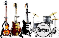 The Beatles Fab Four Miniature Guitar and Drums Set of 4 Cool
