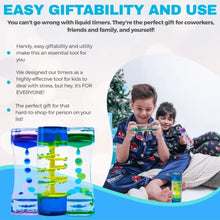 Load image into Gallery viewer, HeyWhey Liquid Motion Bubbler Timer- Ideal Sensory Toy for Kids and Adults, 3-Pack, Calming Stress Relief Fidget Toys for Kids with ADHD, Anxiety, and Autism,Desk Decor for Special Education Classroom
