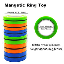 Load image into Gallery viewer, Chnaivy 6 PCS Magnetic Rings Fidget Toys,Decompression Magnetic Rings, Boys Girls Magnetic Spinner Ring for Adults Kids Finger Therapy ADHD Anxiety and Relief Autism Stress (Green)
