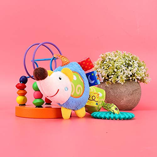 Stroller Hanging Toy, Animal Shape Non-Toxic Crib Hanging Toy, Bright Color Soft Crib for Car Seat Baby Carrier Newborn Baby(Hedgehog)