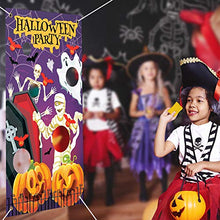 Load image into Gallery viewer, Number-one Halloween Toss Games Banner with 3 Bean Bags Halloween Party Activities Decoration Kids Game Banner Indoor and Outdoor Supply Set with 21.2ft Ribbon for Children Adults (30 X 54)
