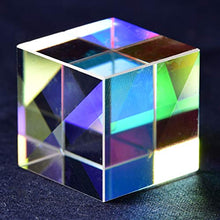 Load image into Gallery viewer, no logo WSF-Prism, 1pc Optical Glass Cube Defective Cross Dichroic Prism Mirror Combiner Splitter Decor 18x18mm Transparent Module Toy Teaching Tools
