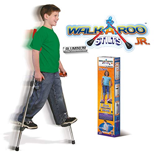 Geospace Original Walkaroo JR. Lightweight Stilts with Ergonomic Design by Air Kicks, 110 Lbs. Max. (Aluminum)