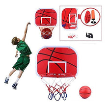 Load image into Gallery viewer, Mini Basketball Netball Hoop Kit, Kids Indoor Hanging Basketball Netball Hoop Basketball Board with Air Pump Children&#39;s Indoor Basketball Toy Suit Deformation Model
