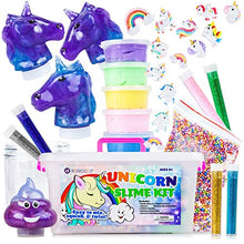 Load image into Gallery viewer, LightSpring Unicorn Slime Kit for Girls - Toy Slime Kit with Fluffy Slime Kit, Unicorn Slime, Charms, Emoji Slime, Floam Beads, Glitter Add Ins - DIY Rainbow Unicorn Slime Making Kit and Accessories
