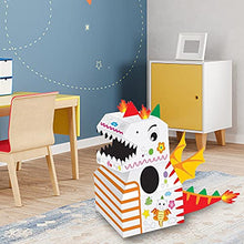 Load image into Gallery viewer, Interesty Cardboard Playhouse,Dinosaur Cardboard House,Interactive Playhouse,DIY Toy Cardboard Boxes,Wearable Toys Crafts for Indoor Outdoor
