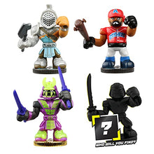 Load image into Gallery viewer, Akedo Ultimate Arcade Warriors - Warrior Collector 4 Pack - 3 Mini Battling Action Figures: Twinfang, Slam Granderson &amp; Aximus and one Hidden Mini Battling Action Figure!, Multicolor (14249)
