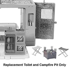 Load image into Gallery viewer, Replacement Parts for Barbie 3-in-1 DreamCamper Vehicle Playset - GHL93 ~ Replacement Toilet and Campfire Pit
