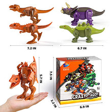 Load image into Gallery viewer, SNAEN 4 Pack Transform Robot Dinosaur Toy for Boys &amp; Girls, 2 in 1 Jurassic Dino Action Figures, Transformed Rescue Bots Dinosaurs T-rex Triceratops, Great Gift for Kids 3 4 5 6 7 Years
