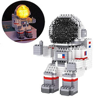 Finger Rock Astronaut Mini Building Blocks Micro Building Kits for Kids and Adults 12-15 Space Toys with Led Lighting Kit Valentines Day Gifts - Compatible with Nano(1008 Pieces)