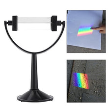 Load image into Gallery viewer, Yosoo Triangular Prism Optical Glass, Physics Experiment Light Spectrum Education Rainbow Maker Physics Teaching Tool with Stand Holder
