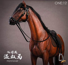 Load image into Gallery viewer, Lana Toys JXK 1/12 Germany Hanover Horse Figure Warm-Blood Horse Hanoverian Steed Animal Model Realistic Educational Painted Figure Decoration Toy Collector Gift Adult (Brown)
