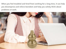 Load image into Gallery viewer, Walsunte Desktop Toys Stress Relief Gift Fengshui Wu Lou/Hulu Gourd Aluminium Alloy Full Body Optical Illusion Spinner (Gold Color)
