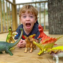 Load image into Gallery viewer, Tepsmigo Soft Dinosaur Toys for Kids 3-5, Dinosaur Toys for Kids Toddlers - 6Pack Jumbo Dinosaur Toys, Jurassic Dinosaurs T-Rex Velociraptor Triceratops..., Perfect Dinosaur Toys for Kids 3-5, 5-7
