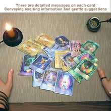 Load image into Gallery viewer, 01 Tarot Cards Deck, Portable Lightweight and Small Size Tarot Cards Hologram with 44-Card for Party for Beginners Expert Readers, Defult, default
