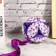 Load image into Gallery viewer, Zerodis Baby Gripping Balls, Colored Ball with Ribbon Rattle Ball Toy Decorative Props for Boys Girls(Purple)

