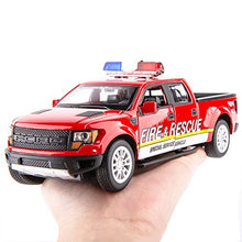 Load image into Gallery viewer, TGRCM-CZ 1/32 Scale F150 Pickup Truck Casting Car Models,Police Car with Sound and Light,Zinc Alloy Toy Car , Pull Back Vehicles Toy Car for Toddlers Kids Boys Girls
