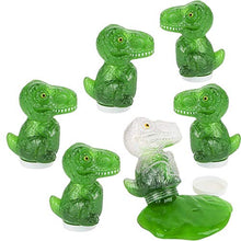 Load image into Gallery viewer, Kicko Dinosaur Slime - Pack of 6 Colored Gooey Slimes in Dino-Shaped Container - Good for Party Favors, Kids, Squishing and Squashing, Stress Reliever, Educational Toy - 4.5 Inch
