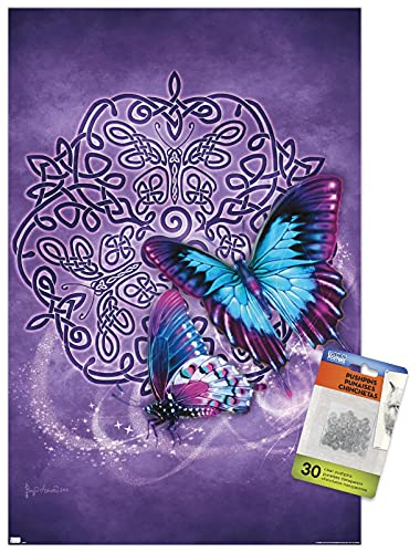 Brigid Ashwood - Celtic Butterfly Wall Poster with Push Pins