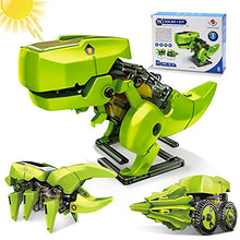 Load image into Gallery viewer, Hot Bee Robot Dinosaur Toys, 3-in-1 Solar Robot Kit, STEM Projects for Kids Ages 8-12, Building Games Robot Toys for 8 9 10 11 12 Year Old Boys Girls
