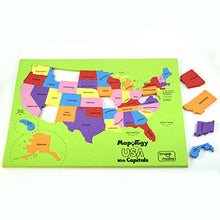 Load image into Gallery viewer, Imagimake: Mapology USA with Capitals- Learn USA States Along with Their Capitals and Fun Facts- Fun Jigsaw Puzzle- Educational Toy for Kids Above 5 Years
