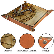 Load image into Gallery viewer, Folding Portable PU Leather Dice Tray Dice Rolling Tray Holder Storage Box for RPG DND Dice Tray and Table Games, Capricorn Zodiac Horoscope Astrology
