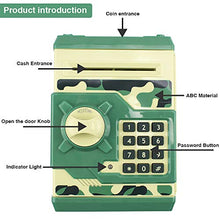 Load image into Gallery viewer, Cargooy Mini ATM Piggy Bank ATM Machine Best Gift for Kids,Electronic Code Piggy Bank Money Counter Safe Box Coin Bank for Boys Girls Password Lock Case (Camouflage Green)
