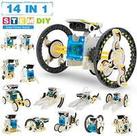 Luxuriate - 14-in-1 Solar Robot Toys, Education Science Experiment Kits for Kids Ages 8-12, 190 Pieces Building Set for Boys Girls