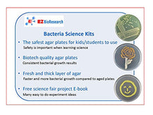 Load image into Gallery viewer, EZ BioResearch Bacteria Science Kit (IV): Top Science Fair Project Kit. Prepoured LB-Agar Plates And Cotton Swabs. Exclusive Free Science Fair Project E-Book Packed With Award Winning Experiments.

