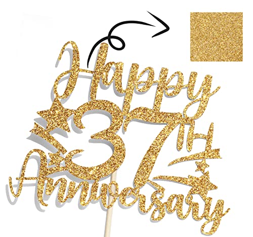 Gold Glitter Happy 14th Anniversary Cake Topper for Wedding Anniversar –  ToysCentral - Europe