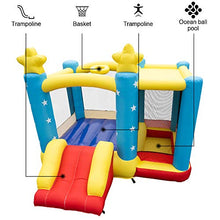 Load image into Gallery viewer, Inflatable Bounce House,Kids Castle Jumping Bouncer with Slide, for Outdoor and Indoor, Durable Sewn with Extra Thick Material, for Kids Summer Garden Water Party (Star A, Without Inflator)
