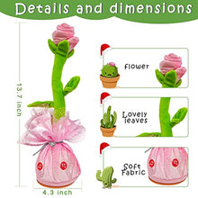 Load image into Gallery viewer, Emoin Dancing Flower,Talking Toy Valentine&#39;s Flower Repeats What You Say,Electronic Dancing Toy with Light,Singing Cactus Recording and Repeat Your Words,Flower Mimicking Toy for Valentine&#39;s Day Gift
