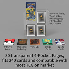 Load image into Gallery viewer, Rayvol 4-Pocket Card Binder for Trading Cards (4-Pocket, Sand Brown)
