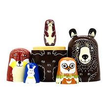 Load image into Gallery viewer, Nesting Dolls Russian Matryoshka Wood Stacking Nested Dog Set for Kids Handmade Toys for Children Kids Christmas Birthday Decoration Halloween Wishing Gift
