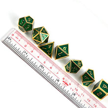 Load image into Gallery viewer, Unique d&amp;d dice-DND dice-Metal dice / MTG dice / Set of dice / Rainbow dice / Dungeons and Dragons / Pathfinder dice D4 D6 D8 D10 D12 D20
