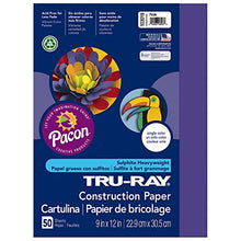 Load image into Gallery viewer, Tru Ray Heavyweight Construction Paper, Purple, 9&quot; X 12&quot;, 50 Sheets
