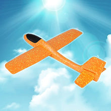 Load image into Gallery viewer, Tnfeeon Kids Throwing Flying Foam Glider Planes Toy, Manual Throw Aircraft Airplanes Model Durable Outdoor Sports Games for Boys Girls Children(Orange)
